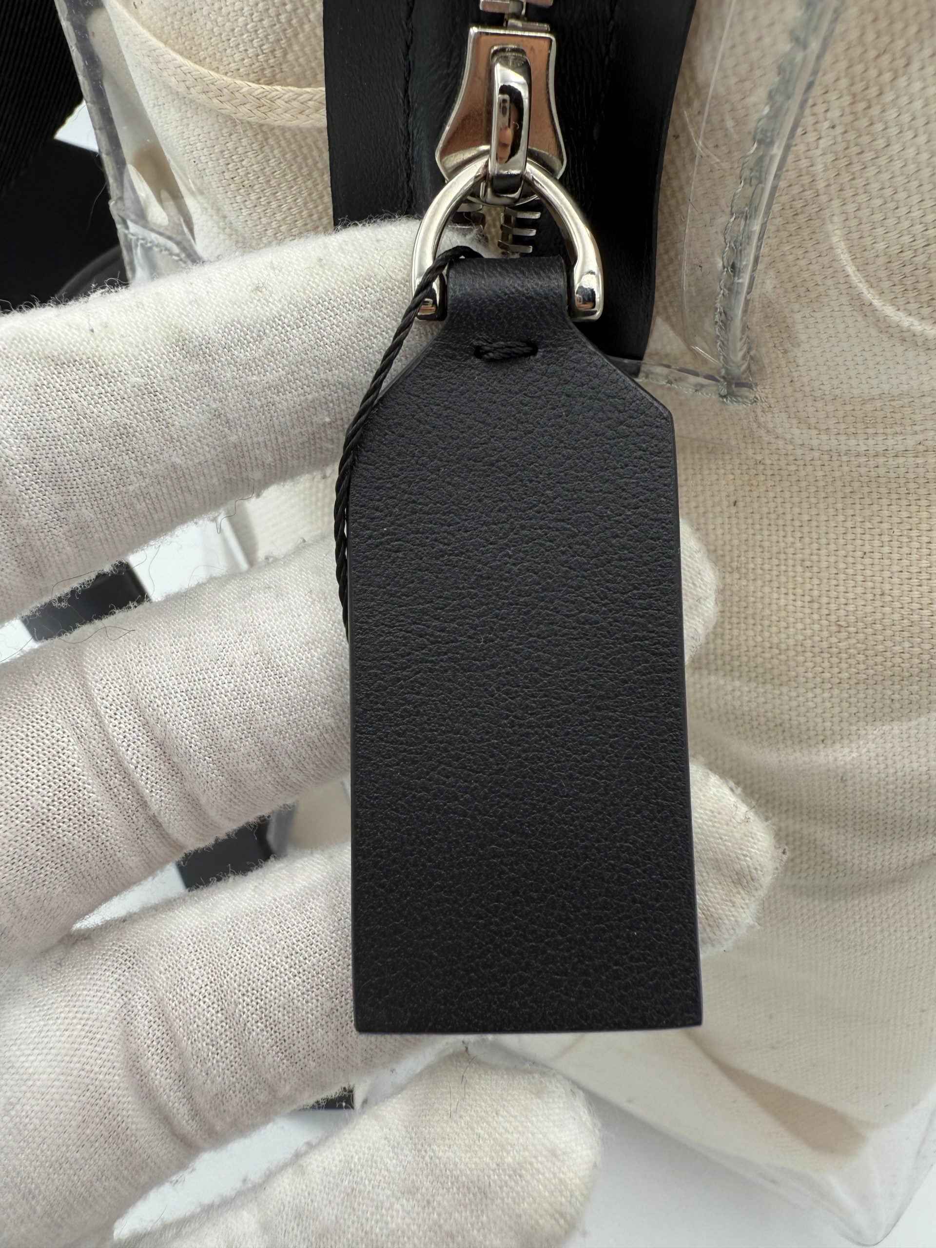 VALENTINO GARAVANI Leather and Transparent Plastic Backpack
