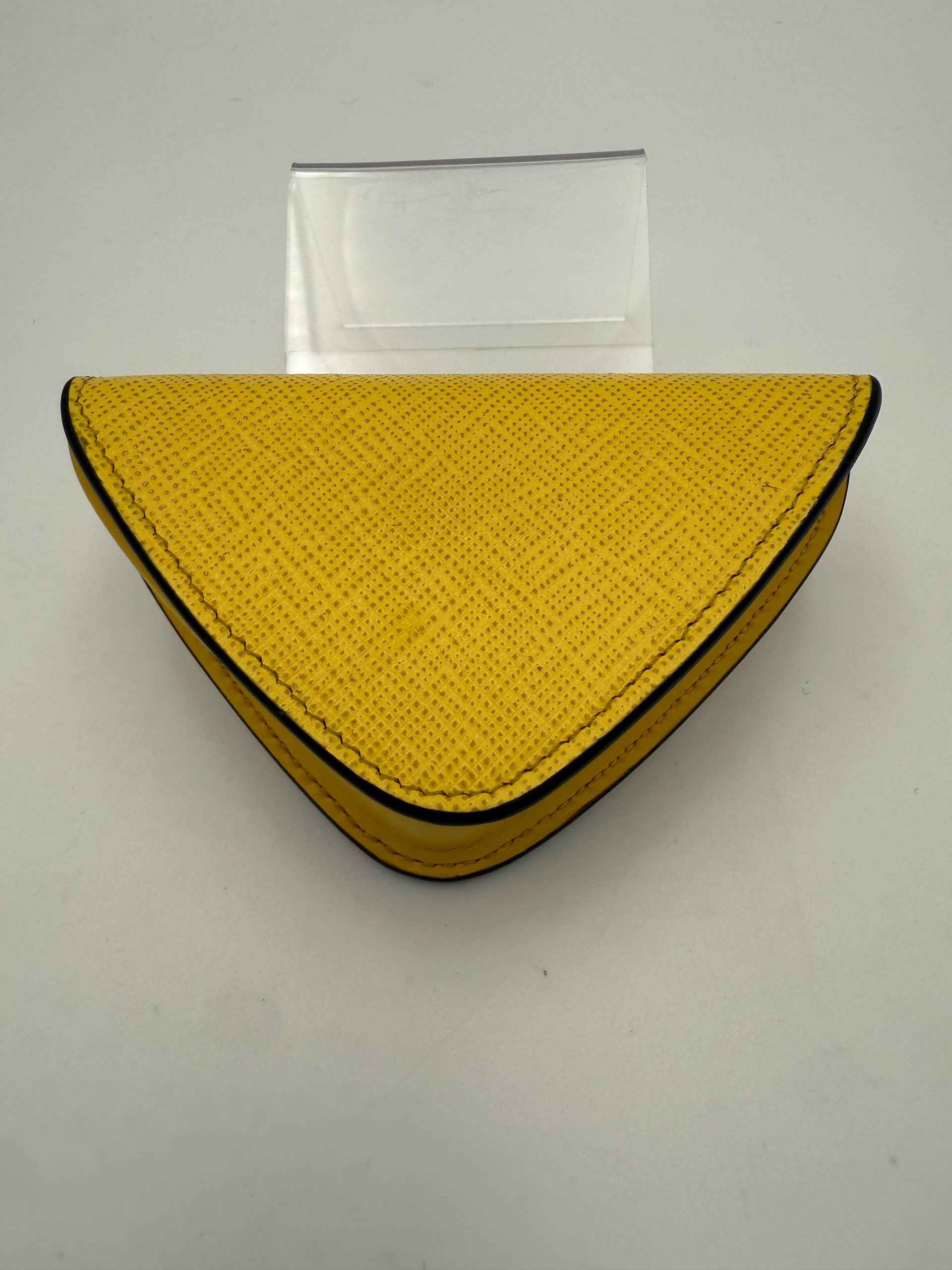 PRADA Saffiano Yellow Coin Purse