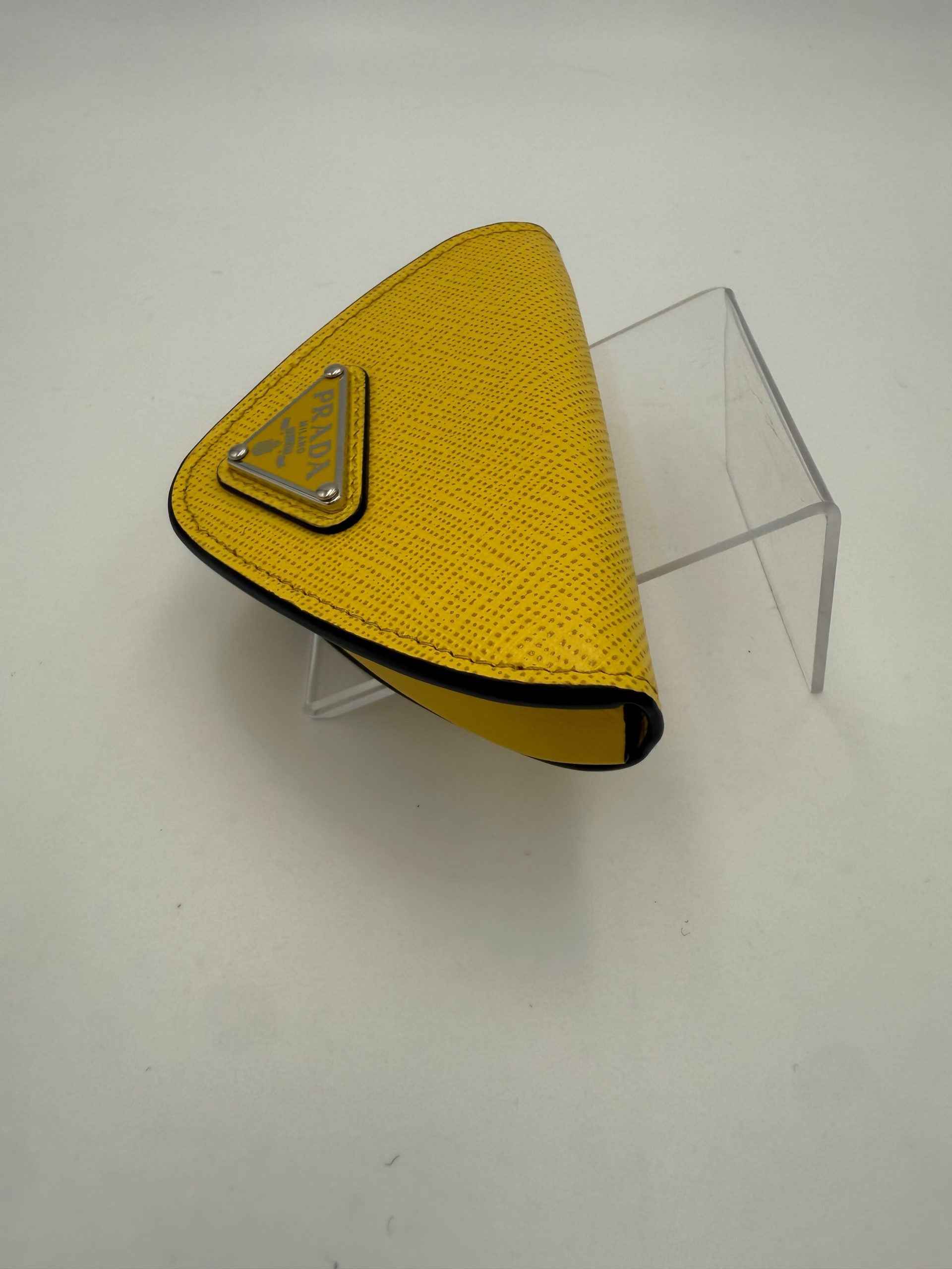 PRADA Saffiano Yellow Coin Purse