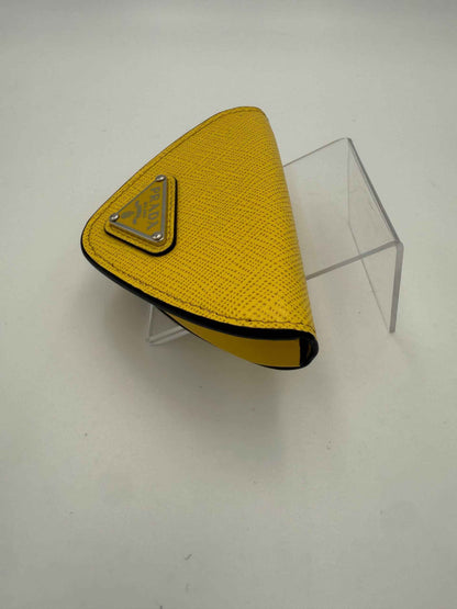 PRADA Saffiano Yellow Coin Purse