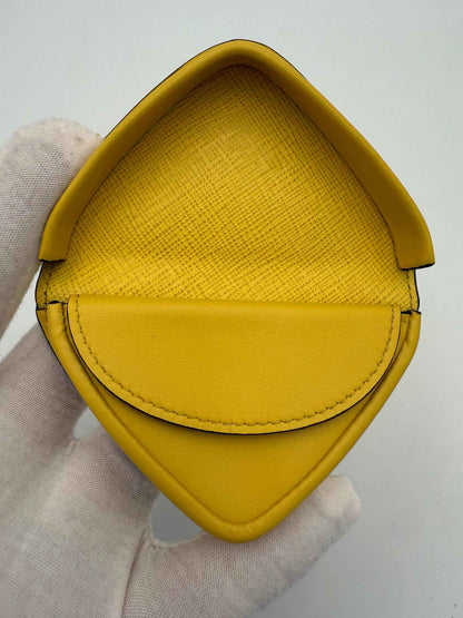 PRADA Saffiano Yellow Coin Purse
