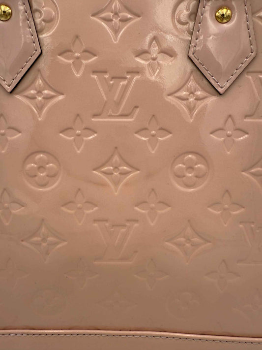 LOUIS VUITTON Alma MM Pink Patent Monogram Handbag