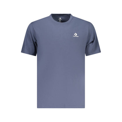Blue Cotton Men T-Shirt
