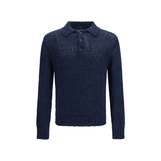 Blue Cotton Polo Shirt
