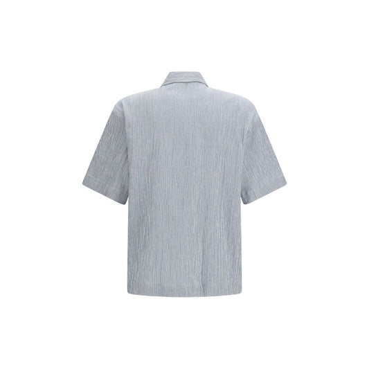 Blue Cotton Pattern Shirt