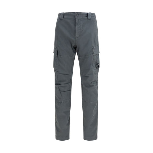 Blue Cotton Cargo Pants