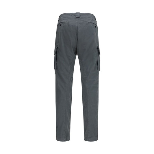 Blue Cotton Cargo Pants