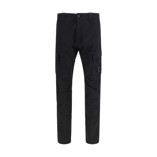 Black Cotton Cargo Pants