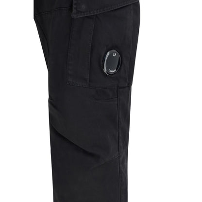 Black Cotton Cargo Pants