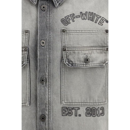Gray Denim Shirt