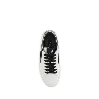 White Calf Leather Bos Taurus Low Top Sneakers