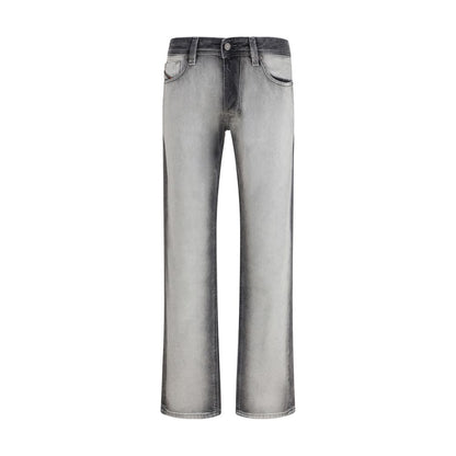 Gray Cotton Bootcut Jeans
