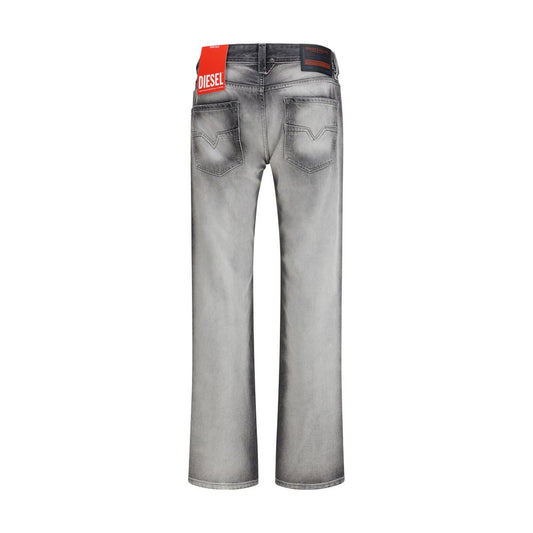 Gray Cotton Bootcut Jeans