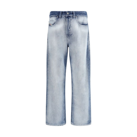 Blue Cotton Bootcut Jeans