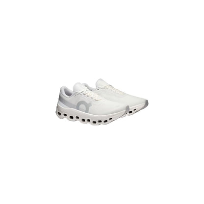 White Recycled Polyester Athletic Sneakers