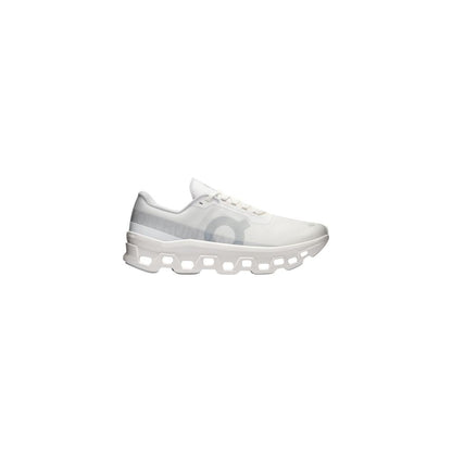 White Recycled Polyester Athletic Sneakers