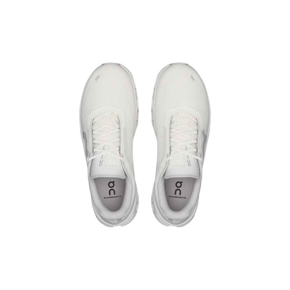 White Recycled Polyester Athletic Sneakers