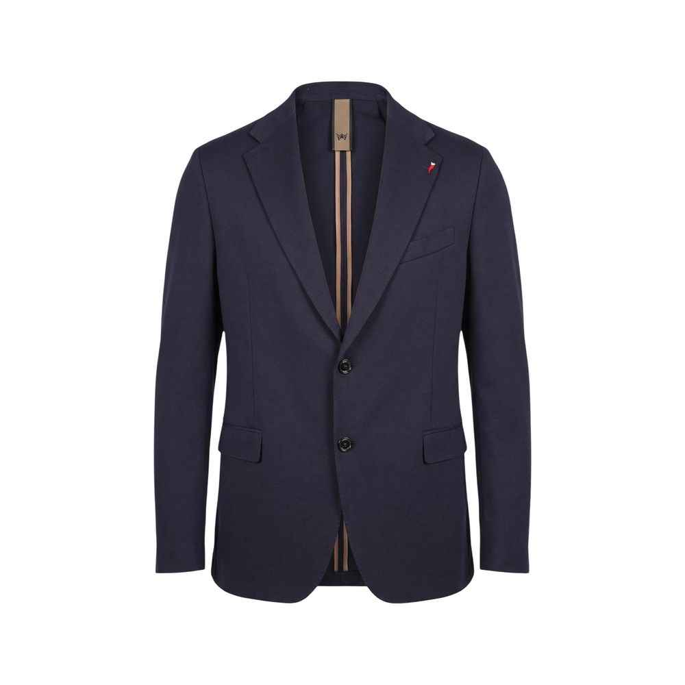 Blue Cotton Two-Piece Suit