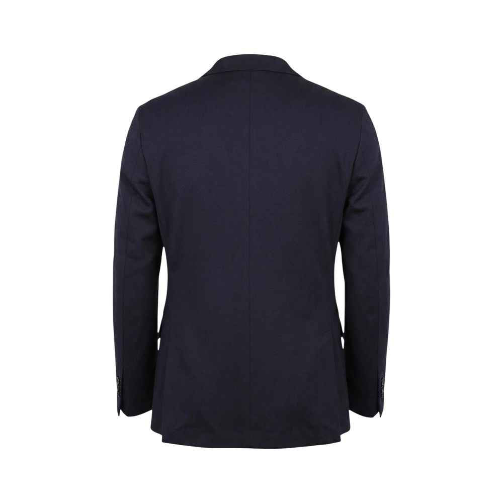 Blue Cotton Two-Piece Suit