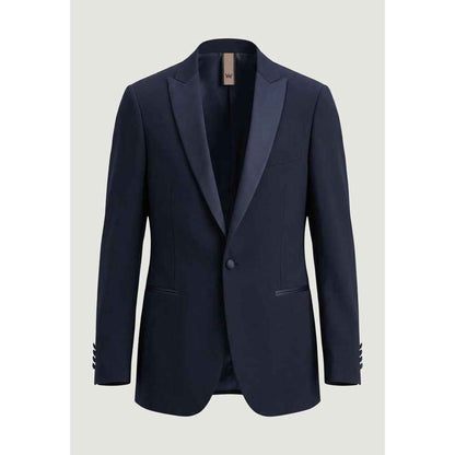 Blue Polyester Three-Piece Suit