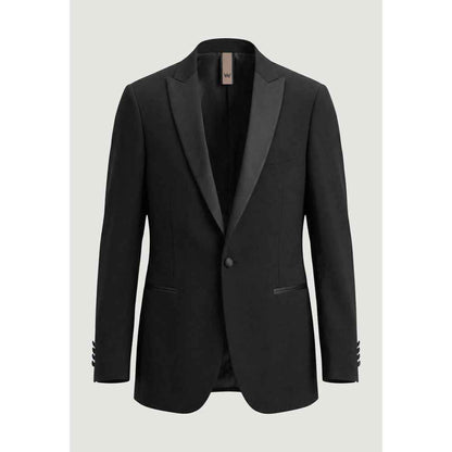 Black Polyester Three-Piece Suit