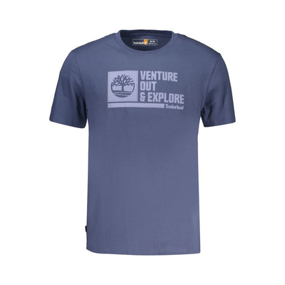 Blue Cotton Men's T-Shirt