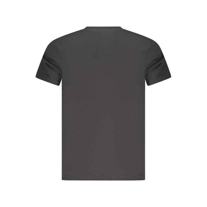 Black Cotton Men T-Shirt