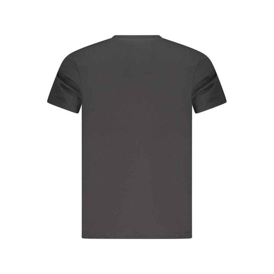 Black Cotton Men T-Shirt