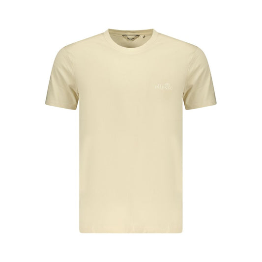 Beige Cotton Men T-Shirt