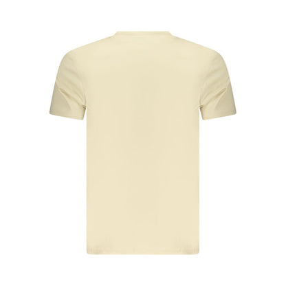 Beige Cotton Men T-Shirt