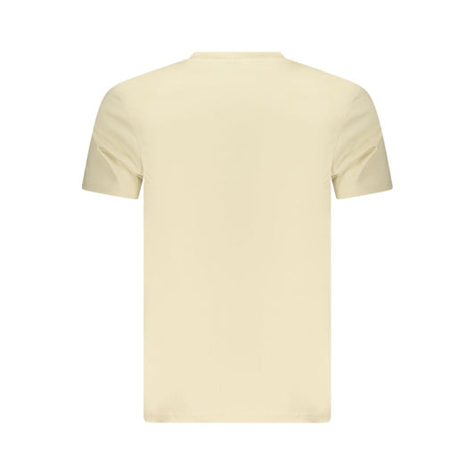 Beige Cotton Men T-Shirt