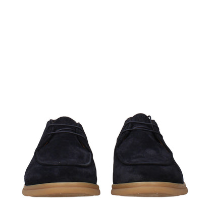 Blue Leather Oxfords And Derbies