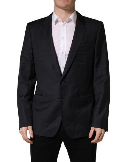 Black Wool Slim Fit Coat Men Jacket Blazer