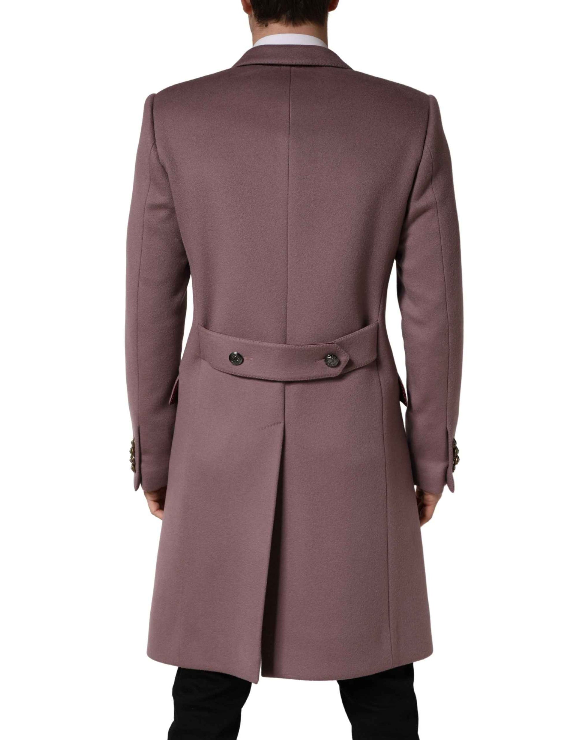 Brown Double Breasted Men Trench Coat Jacket