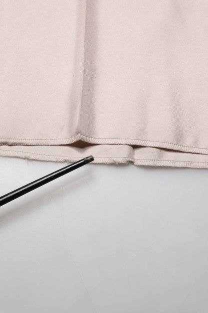 Beige Silk Straight Formal DressTrouser Pants