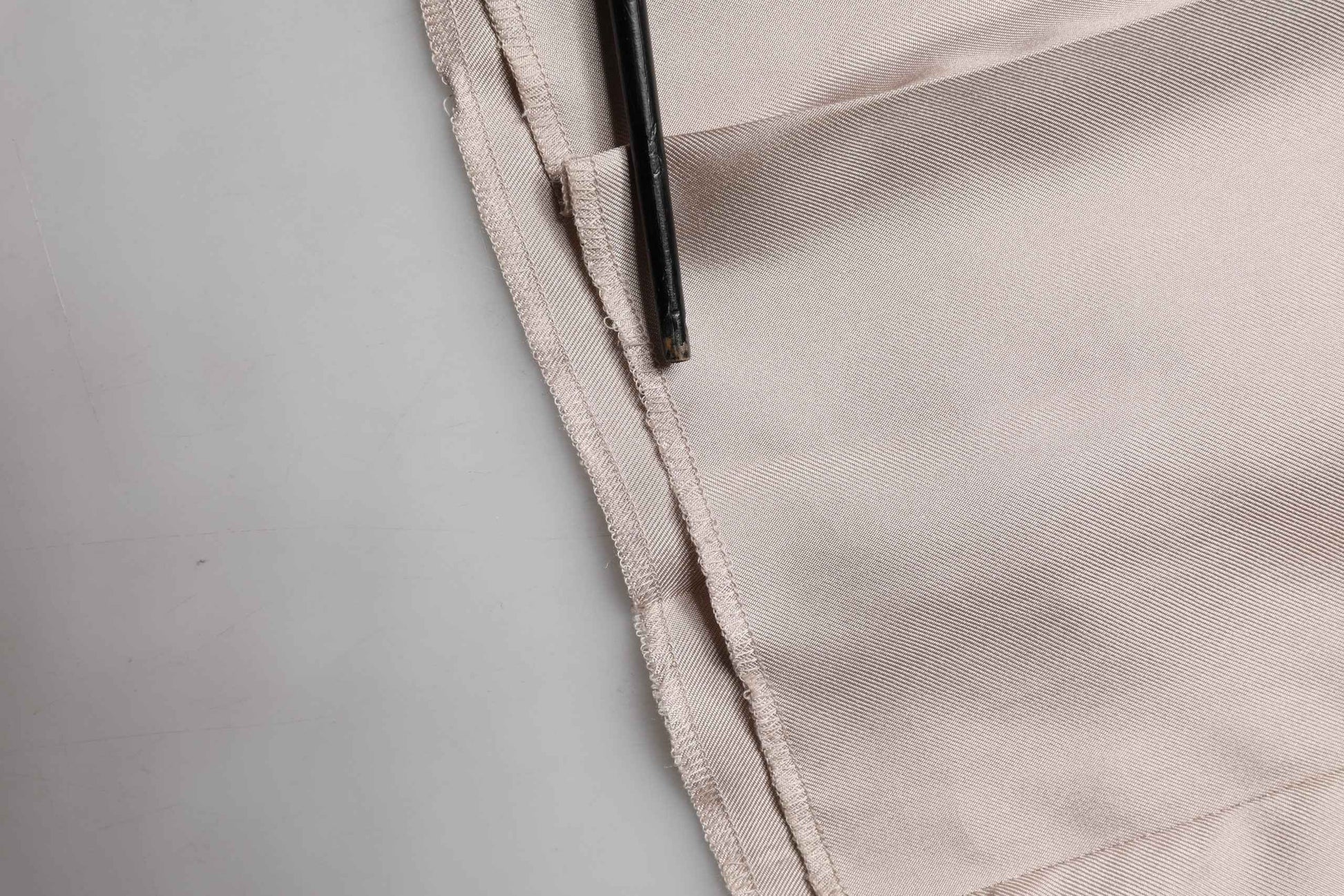 Beige Silk Straight Formal DressTrouser Pants