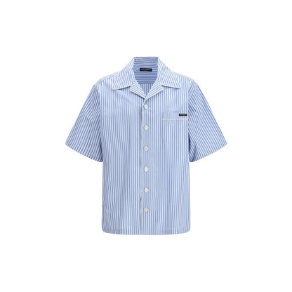 Blue Cotton Shortsleeve Shirt