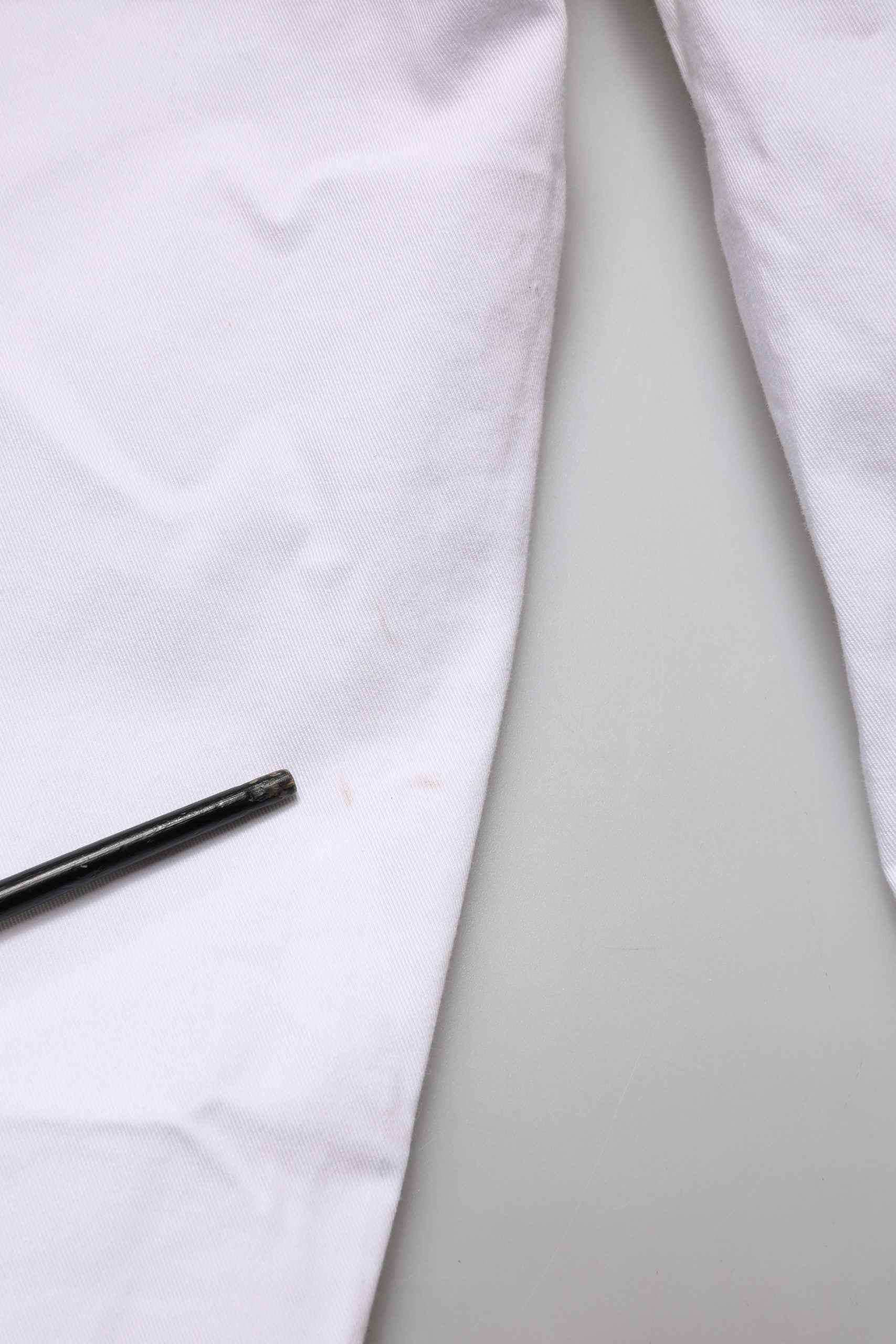 White Mid Waist Cotton Stretch Casual Men Trouser Pants