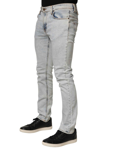 Light Blue Cotton Stretch Skinny Fit Men Denim Trouser JEANS