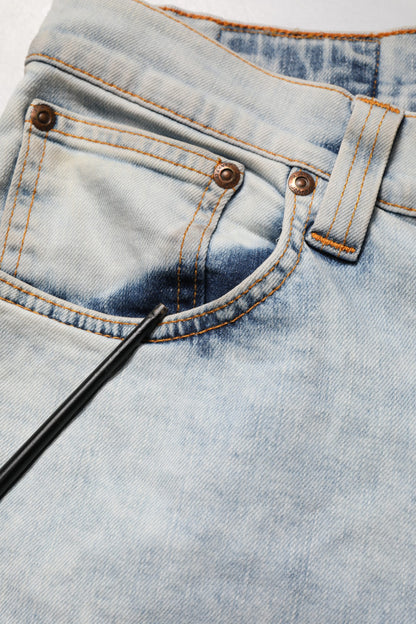 Light Blue Cotton Stretch Skinny Fit Men Denim Trouser JEANS