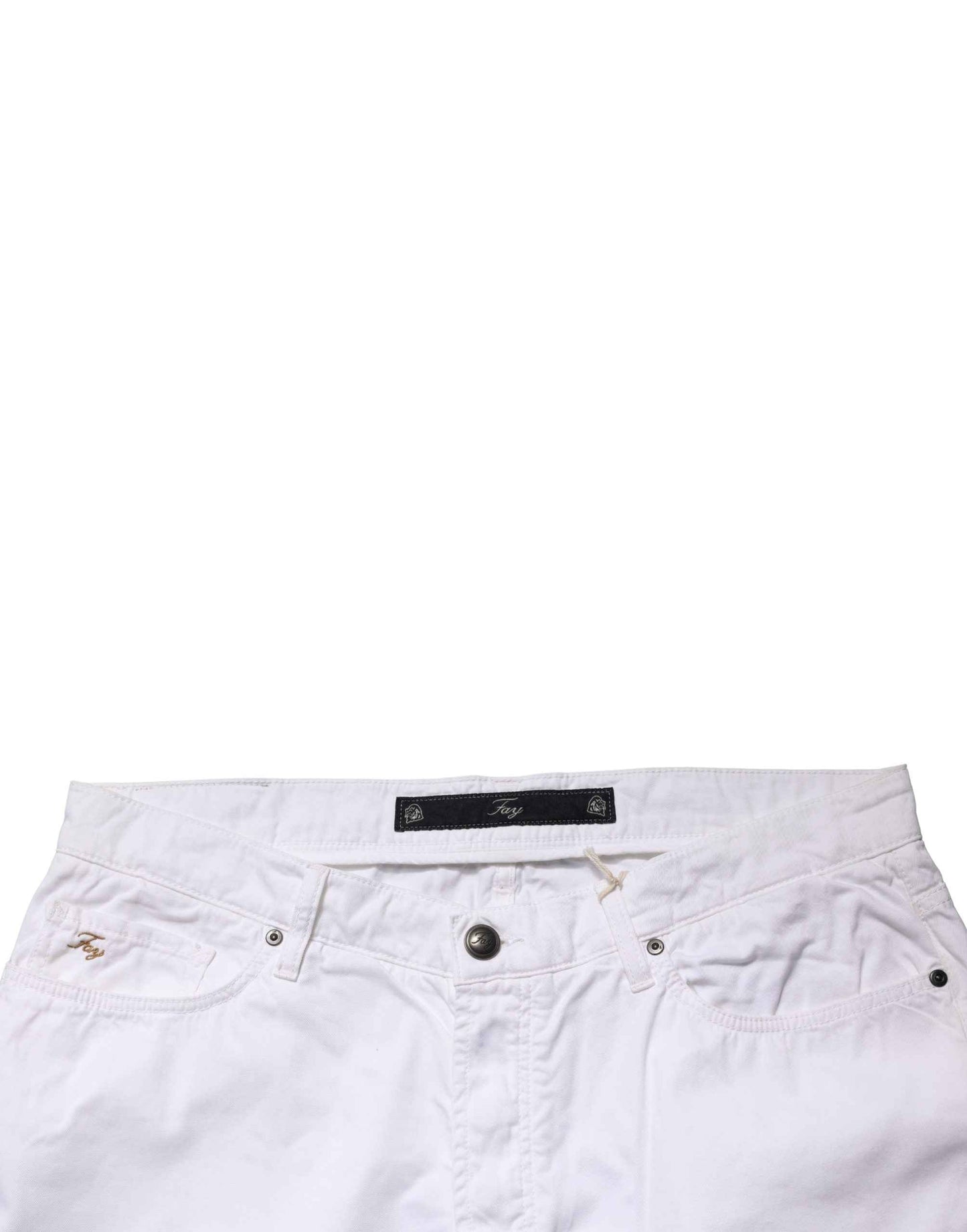 White Cotton Stretch Straight Casual Men Denim Trouser Jeans