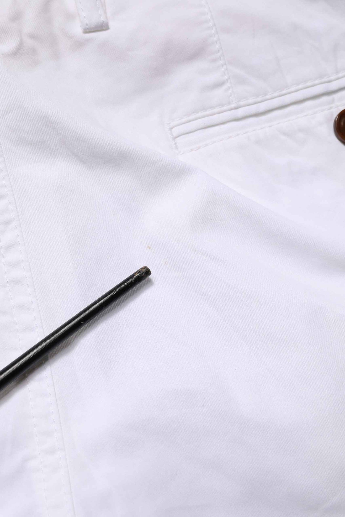 White Mid Waist Skinny Chino Casual Trouser Pants