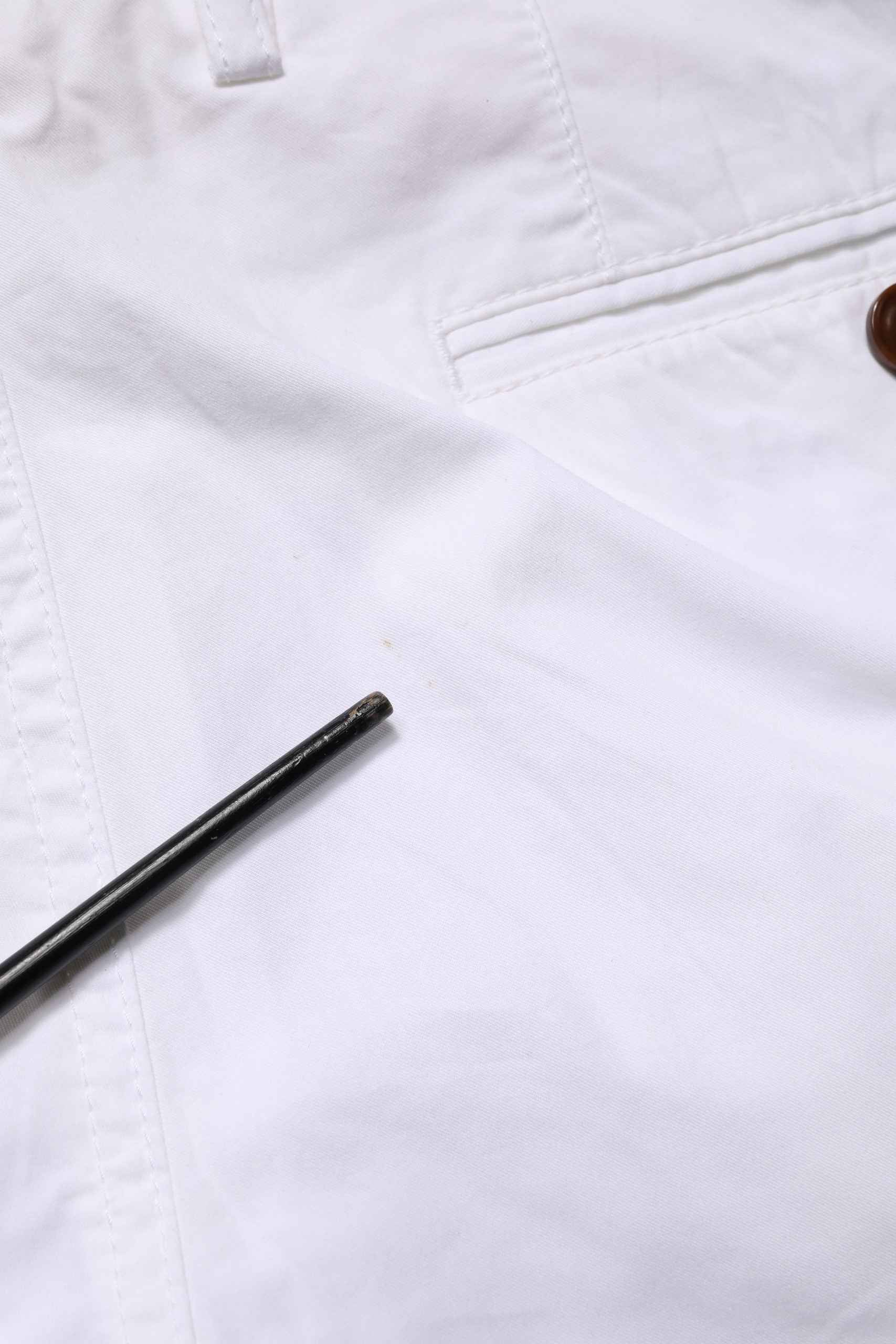 White Mid Waist Skinny Chino Casual Trouser Pants
