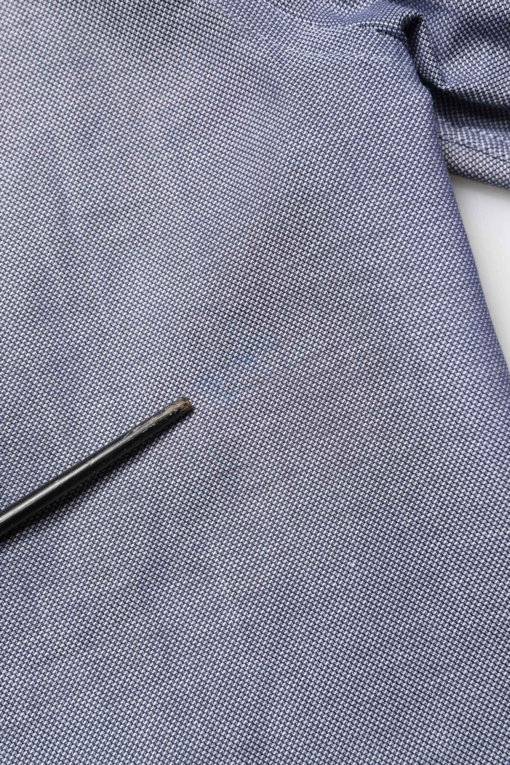 Dark Blue Cotton Long Sleeves Collared Dress Formal Shirt