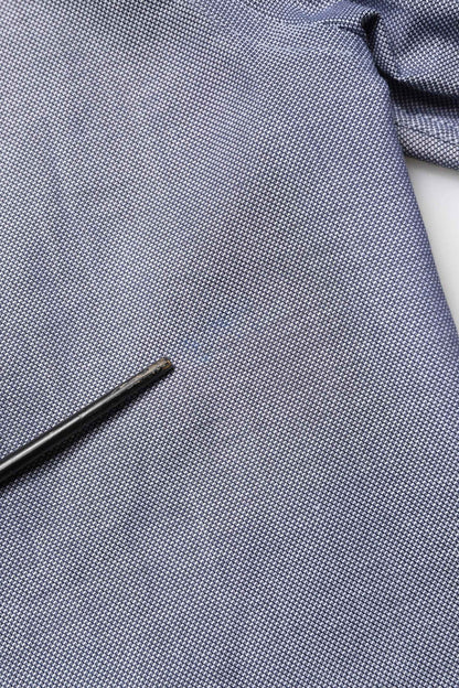 Dark Blue Cotton Long Sleeves Collared Dress Formal Shirt