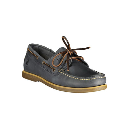 Blue Leather Men Classic Shoe