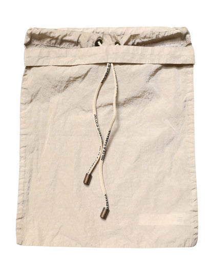 Brown Nylon Drawstring Swim Shorts Swimwear