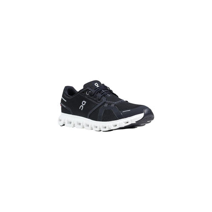 Black And White Recycled Polyester Athletic Sneakers