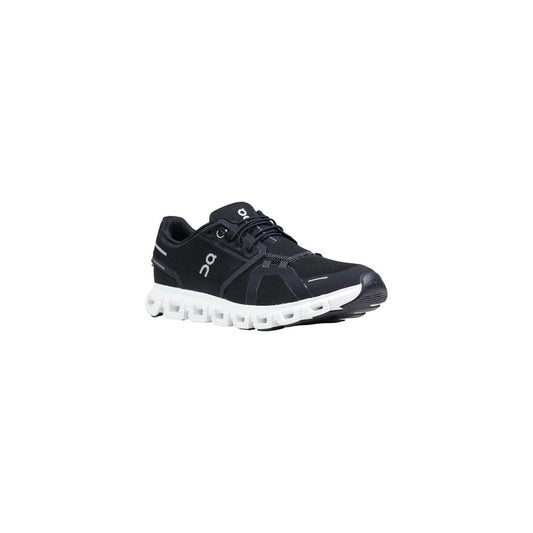 Black And White Recycled Polyester Athletic Sneakers