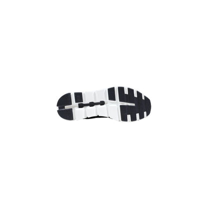Black And White Recycled Polyester Athletic Sneakers